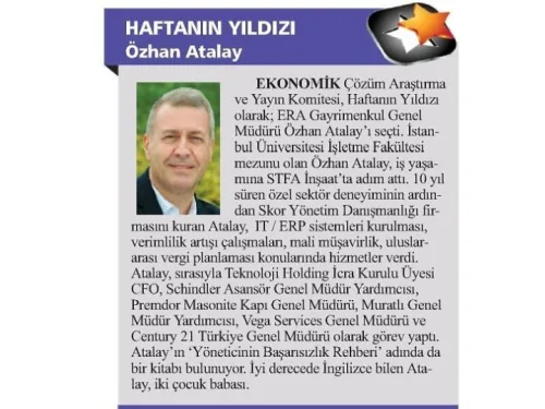 Haftanın Yıldızı Özhan Atalay