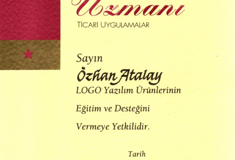 Logo Sistem Uzmanı Sertifikası
