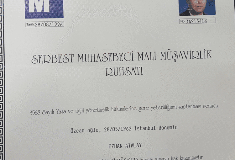 CPA (Certıfıed Publıc Accountant) Lıcence SMMM Mali Müşavir Ruhsatı