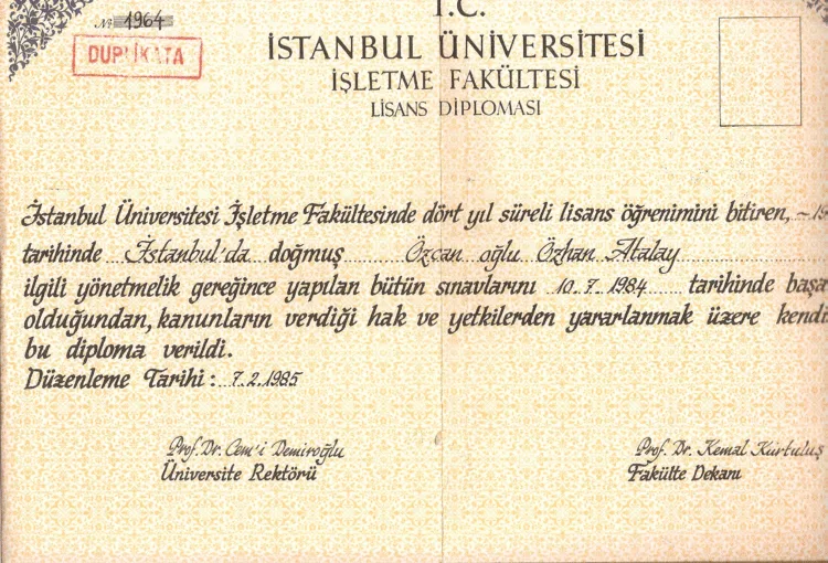 Diploma İstanbul İşletme